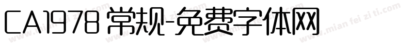 CA1978 常规字体转换